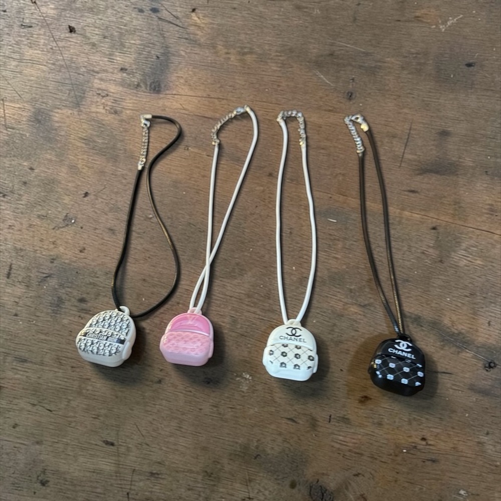 Luxe Backpack Necklace pick one Chanel, Dior, lv